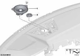 INDIVIDUAL PARTS SPEAKER DASHBOARD diagram for BMW 3 Series G21 Touring LCI 320dX