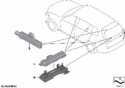 Componentes de la antena acceso confort diagram for BMW X5 G05 LCI 30dX