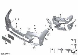 M TRIM, FRONT diagram for BMW X7 G07 30dX