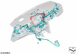 Faisceau de câbles de tableau de bord diagram for BMW Rolls-Royce Cullinan RR31 Cullinan