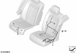 Faisceau de cables p siege arriere diagram for BMW Rolls-Royce Cullinan RR31 Cullinan