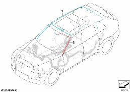 Jeu de câbles toit diagram for BMW Rolls-Royce Cullinan RR31 Cullinan