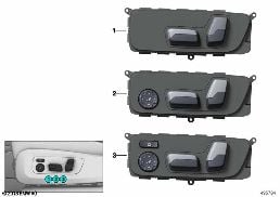 Spínač seřízení sedadla řidiče diagram for BMW 8 Series G14 Cabrio M850iX