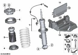R SPストラット/VDC/コントロールユニット diagram for BMW X3 F25 20dX