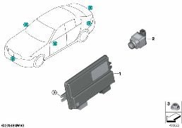 SURROUND VIEW CAMERA/PMA PLUS diagram for BMW 3 Series G80 M3 M3