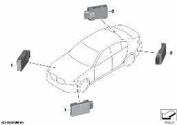RADAR SENSOR, CLOSE RANGE diagram for BMW 3 Series G80 M3 M3