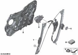 DOOR WINDOW LIFTING MECHANISM FRONT