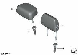 REAR SEAT HEAD RESTRAINT diagram for BMW X7 G07 40dX