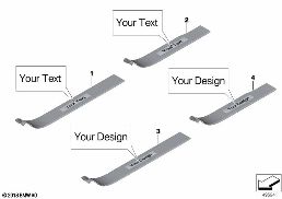 Reequip., placas de soleira gravadas diagram for BMW Rolls-Royce Cullinan RR31 Cullinan