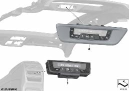 OPERATING UNIT, REAR CLIMATE CONTROL diagram for BMW X7 G07 LCI M60iX