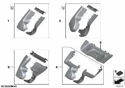 COVERS FOR INTERIOR REARVIEW MIRROR diagram for BMW X6 M F96 X6 M