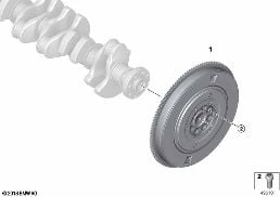 FLYWHEEL AUTOMATIC diagram for BMW 5 Series G30 LCI 545eX