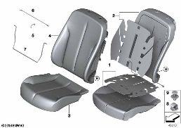 Rembourrage/garnissage siège av. de base diagram for BMW 4 Series F33 LCI 430i