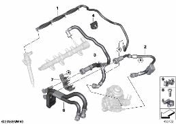 Condotti d.carburante e pezzi di fissagg diagram for BMW X3 G01 LCI 20dX