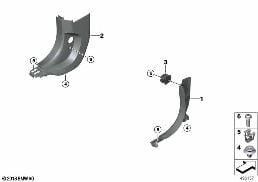 TRIM PANEL LEG ROOM diagram for BMW 8 Series G14 Convertible 840dX
