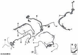 Kabelboom motor diagram for BMW X6 F16 35iX