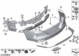 TRIM COVER, REAR diagram for BMW 8 Series G14 Convertible 840dX