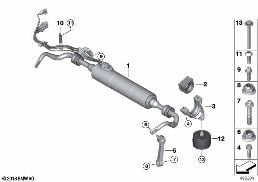 Stabilisator hinten / Dynamic Drive diagram for BMW X7 G07 40dX