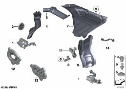 VARIOUS GROMMETS / COVERS diagram for BMW 5 Series F11 LCI M550dX