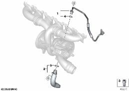 OIL SUPPLY EXHAUST TURBOCHARGER diagram for BMW 4 Series G26 Gran Coupé M440iX