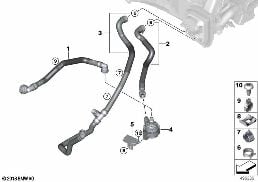 Kühlmittelschläuche diagram for BMW X6 G06 40iX