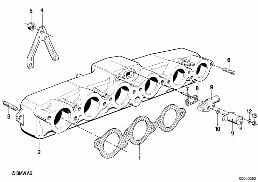 INTAKE MANIFOLD SYSTEM diagram for BMW 7 Series E23 728i