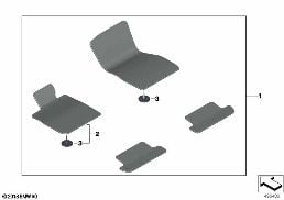 FLOOR MATS, VELOURS diagram for BMW 8 Series G14 Convertible 840dX