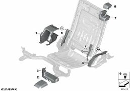 SEAT, REAR, TRIM COVERS, 3RD ROW diagram for BMW X5 G05 30dX