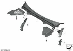 TRIM, WINDSHIELD COWL, OUTER diagram for BMW 3 Series G21 Touring LCI 320d