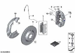 M SPORT BRAKE SYSTEM, RED - REP FA