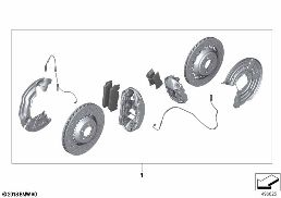SET M SPORT BRAKE SYSTEM, RED FRONT/REAR