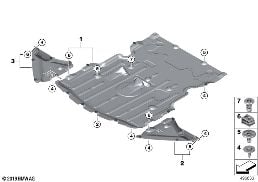 UNDERHOOD SHIELD diagram for BMW i8 I12 i8