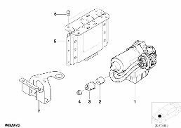ASC hydroaggregat/styrdon/fäste diagram for BMW 3 Series E36 325tds