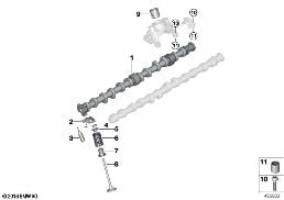 VALVE TIMING GEAR, CAMSHAFT, OUTLET