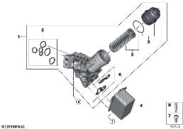 LUBRICAT.SYST.-OIL FILTER,HEAT EXCHANGER