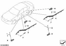 FIBER-OPTIC CABLE, DOOR diagram for BMW 3 Series G20 Sedan LCI 320d