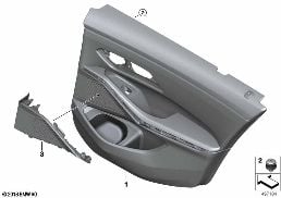 DOOR TRIM, REAR diagram for BMW 3 Series G21 Touring LCI 320d