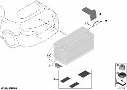 BATTERY, SURFACE-MOUNTED PARTS diagram for BMW Z4 G29 30i