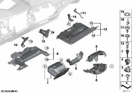 MOUNTING PARTS, I-PANEL, BOTTOM diagram for BMW X6 M F96 X6 M