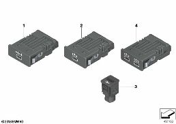 USB SEPARATE COMPONENTS diagram for BMW X6 M F96 X6 M