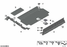 Verkleidung Gepäckraumboden 7-Sitzer diagram for BMW X7 G07 LCI 40iX