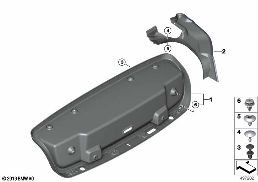 TRUNK LID TRIM PANEL diagram for BMW 8 Series G14 Convertible 840dX