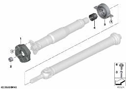 DRIVE SHAFT, SINGLE COMPONENTS, 4-WHEEL diagram for BMW X3 G01 30iX