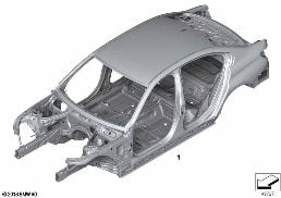 BODY SKELETON diagram for BMW 3 Series G20 Sedan 330d