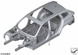 BODY SKELETON diagram for BMW 3 Series G21 Touring 330d