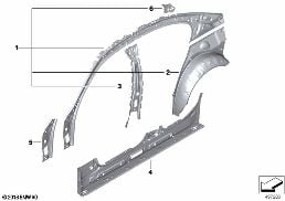 SIDE FRAME SECTION, INNER diagram for BMW 3 Series G20 Sedan 330d