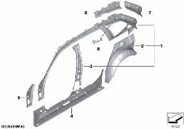 SIDE FRAME SECTION, INNER diagram for BMW 3 Series G21 Touring 330d