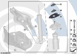 ATTACHMENT SET SPRING STRUT, REAR diagram for BMW 4 Series F32 435iX