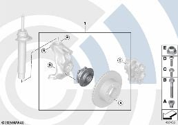 REPAIR KIT, WHEEL BEARING, FRONT diagram for BMW 3 Series F30 LCI 330d