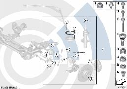 ATTACHMENT SET SPRING STRUT, FRONT diagram for BMW 4 Series F32 435iX